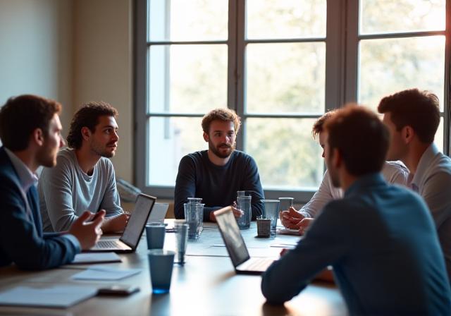 Ein interaktives Team-Training in einem modernen Wiener Büro